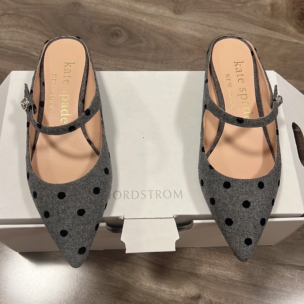 🔥🔥KATE SPADE NEW YORK meg polka dot mary jane mule - Picture 9 of 17